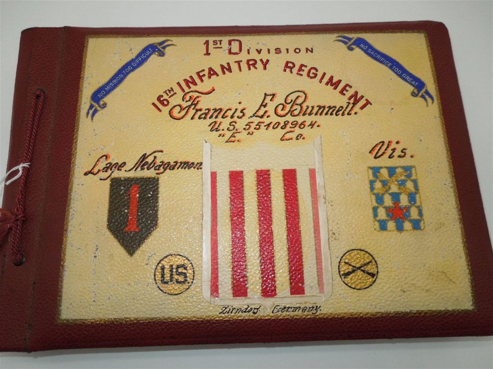 Lot 429: Post WWII Germany Army 1st Div. 16th Infantry Painted Photo Album