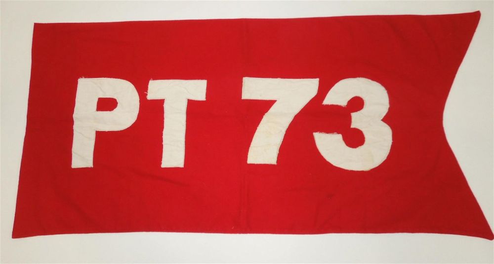 Lot 464: PT-73 McHales Navy Patrol Boat Guidon Flag