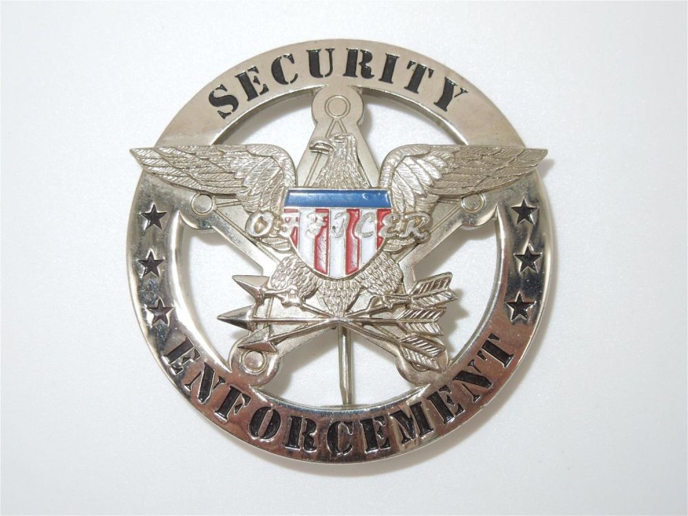 Lot 475: Vintage Security Enforcement Officer Badge Pin
