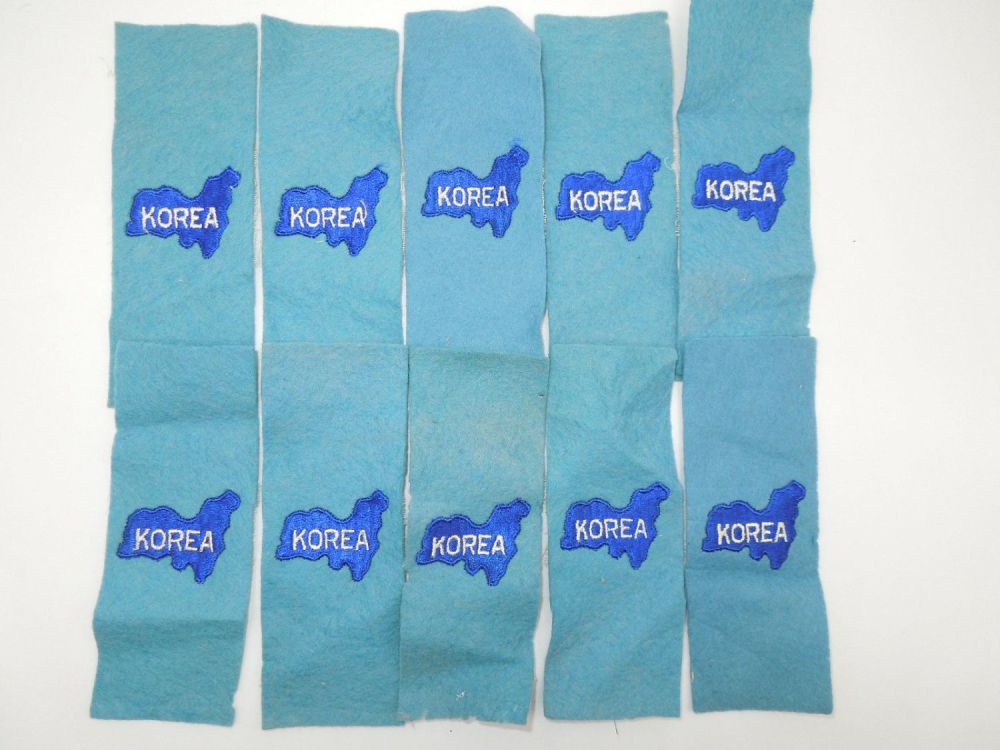 Lot 146: Korean War US Army Blue Uniform Epaulette Tab Patches Lot 10 Pairs