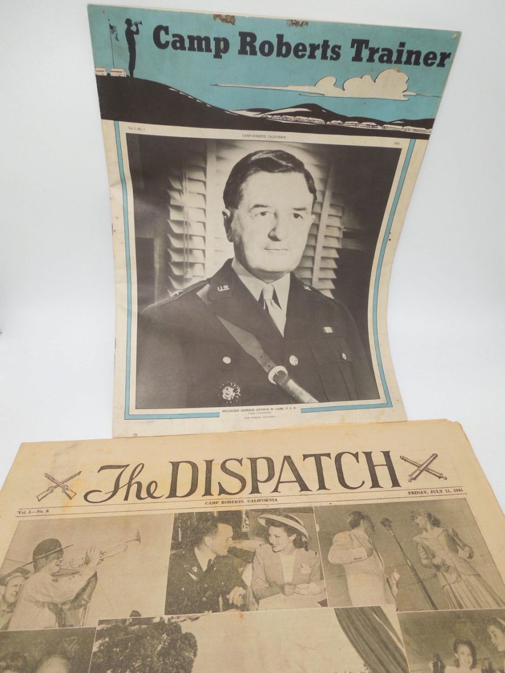 Lot 153: 1941 US Army Camp Roberts, California Newspaper & Magazine WWII
