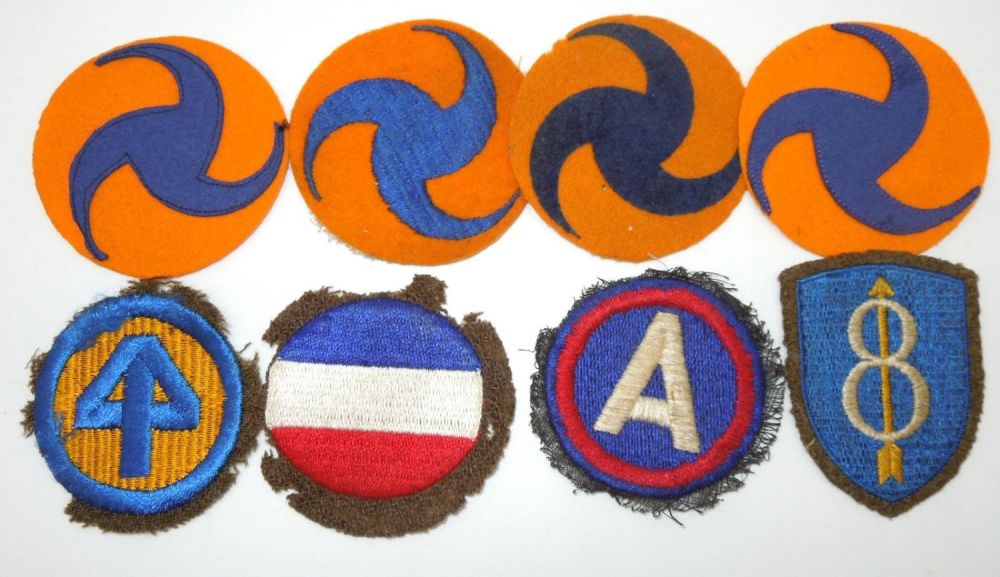 Lot 156: Pre-WWII USAAF Army Air Force Pinwheel & Army Infantry Wool Patch Lot