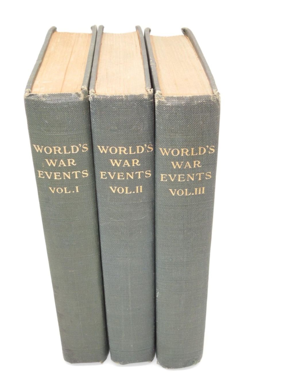 Lot 177: 1919 Three Volume Book Set: Worlds War Events