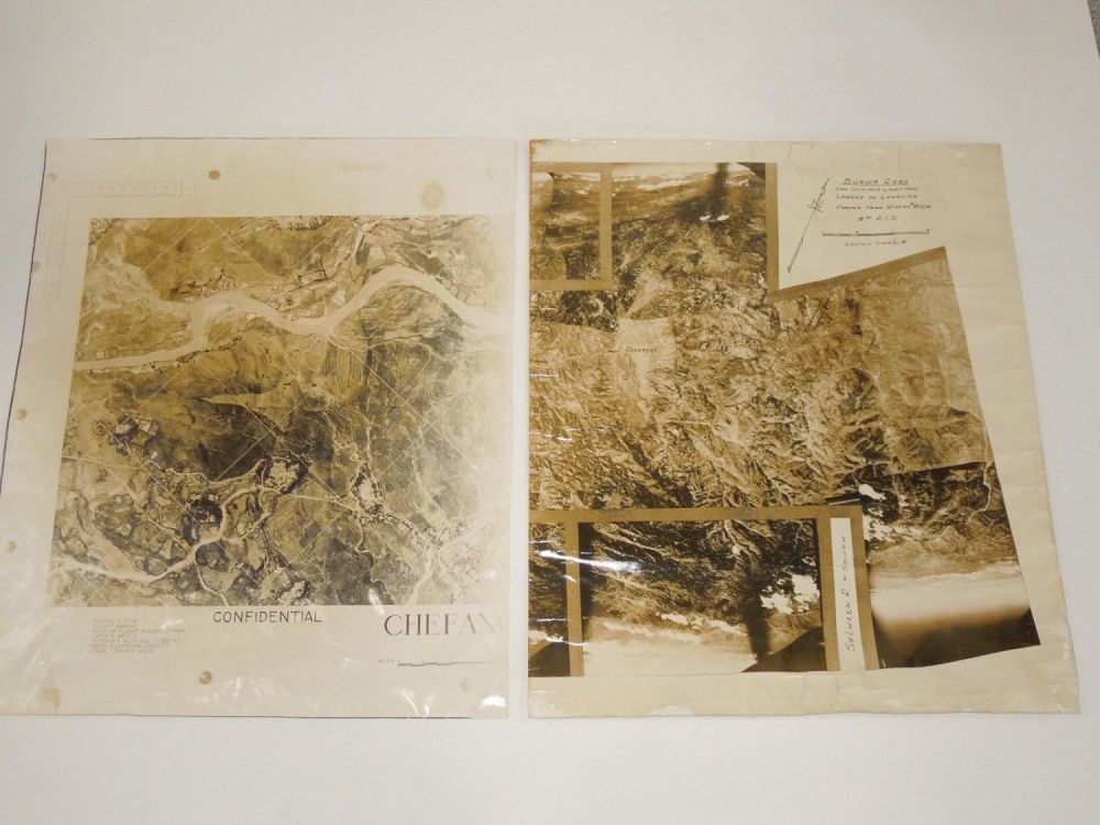 Lot 213: WWII Large Printed Aerial Photos Burma Road & Chengfang
