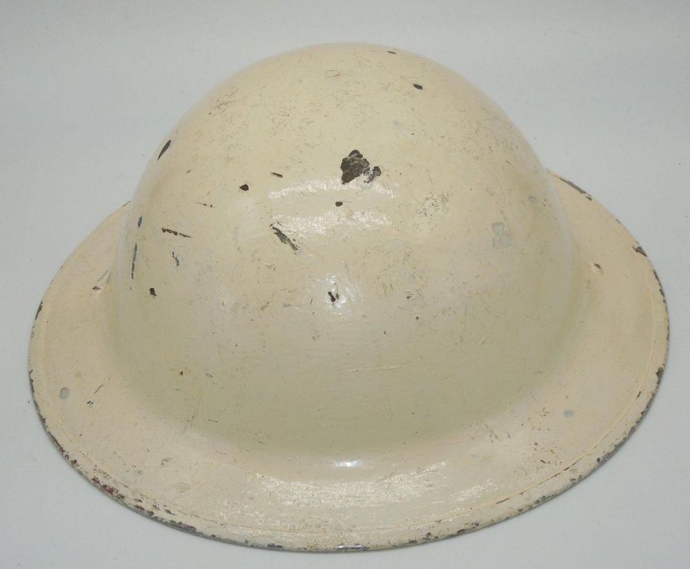 Lot 254: British WWII MK II Painted Navy Helmet