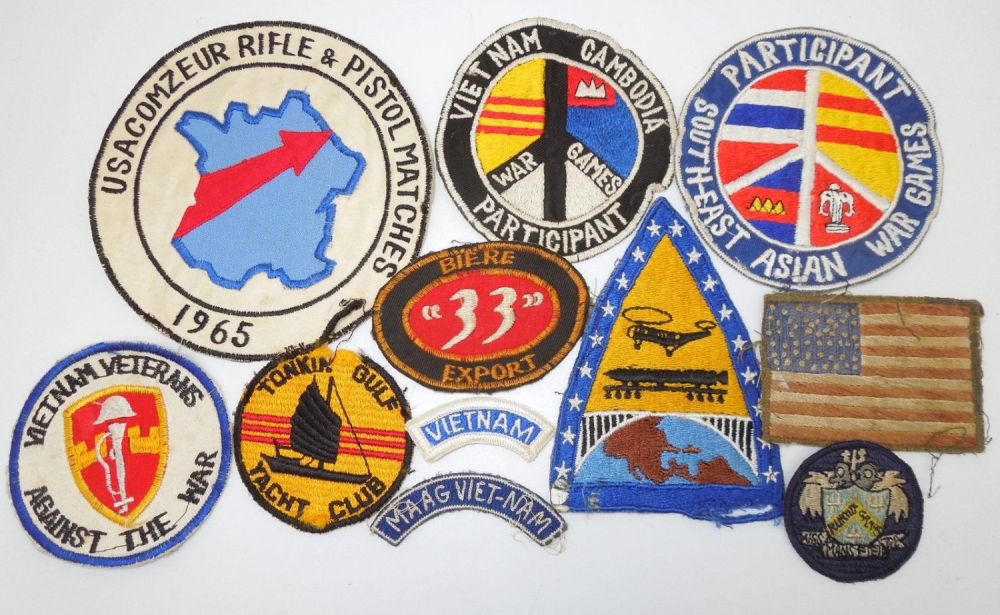 Lot 365: Vietnam MAAG War Games Tonkin Gulf Theater Made Patches Lot