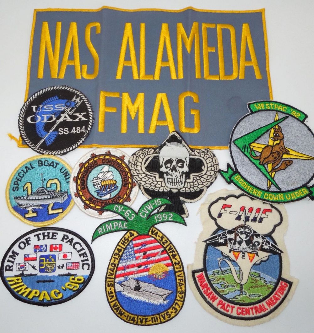 Lot 367: Vietnam - Modern Navy Patch Lot Alameda F-111F RIMPAC WESTPAC, plus more