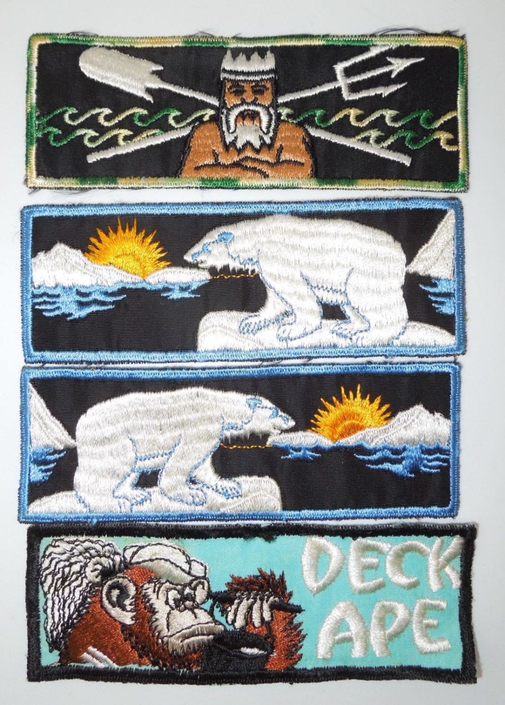 Lot 386: Vietnam Era US Navy Patches Novelty Cuff Deck Ape Polar Bear