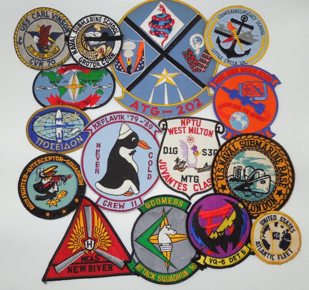 Lot 398: Vietnam Era Patches Submarine USS Carl Vinson VQ-5 60th FIS, plus more