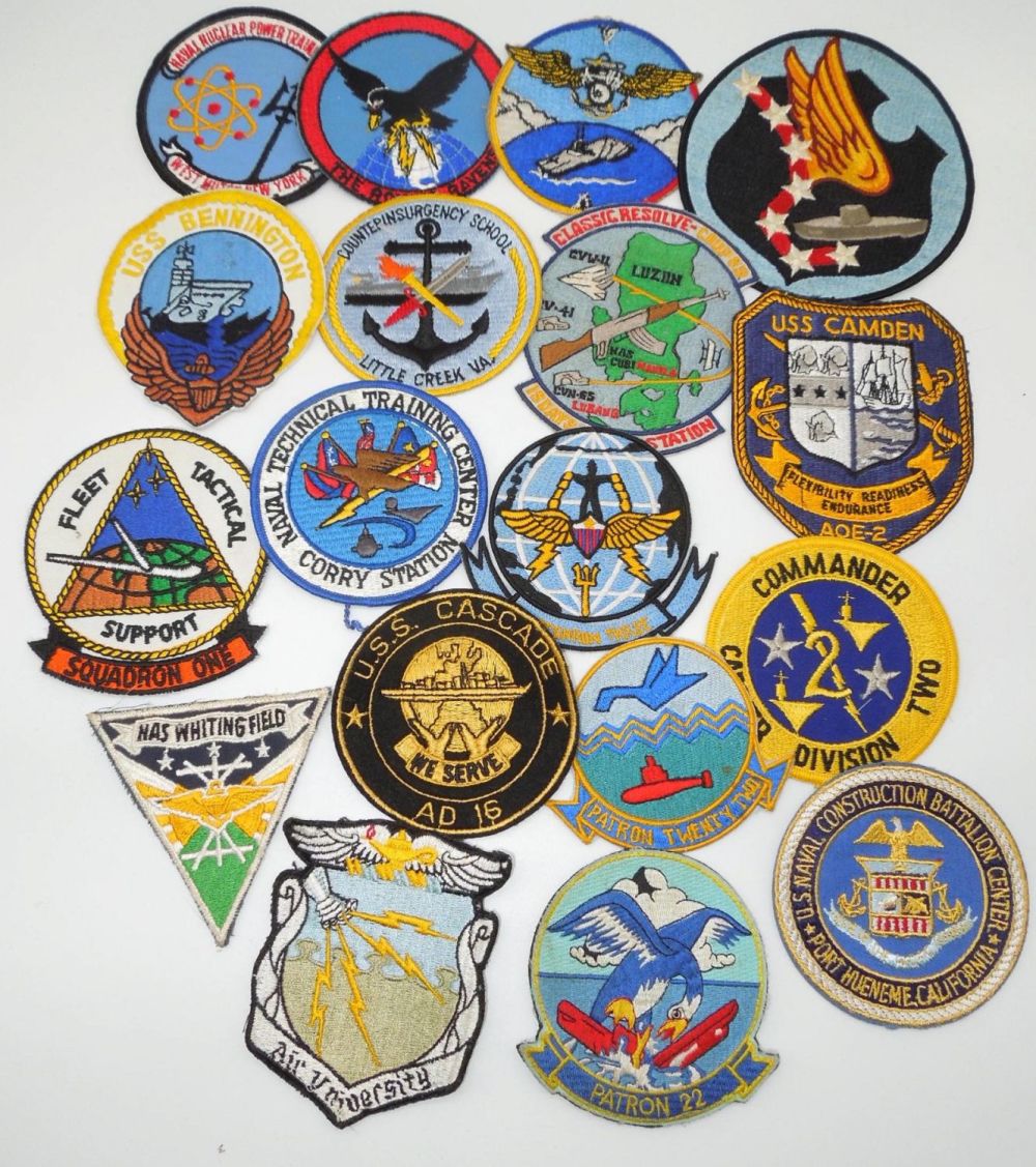 Lot 400: Vietnam Era Navy & USAF Patches USS Bennington, Cascade, Camden, plus more