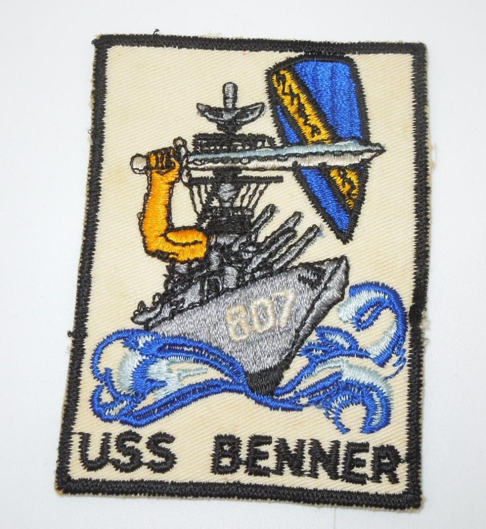 Lot 413: Vietnam Era USS Benner DD-807 Custom Navy Ship Patch