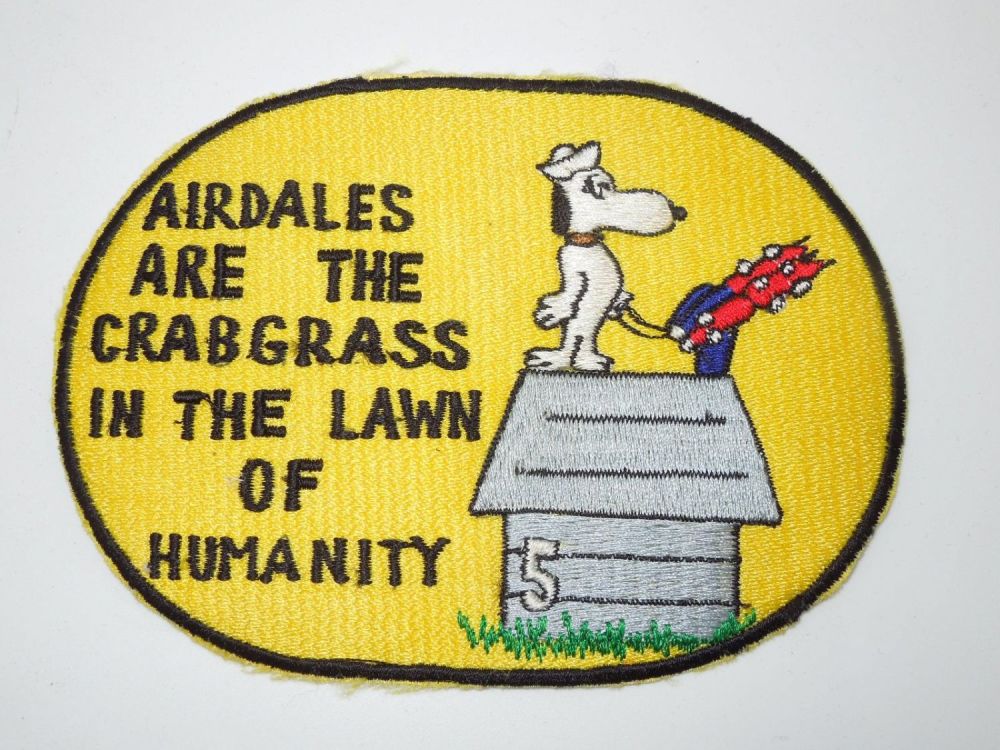 Lot 426: Vietnam Custom Snoopy Patch Airdales Are The Crabgrass in The Lawn Of Humanity