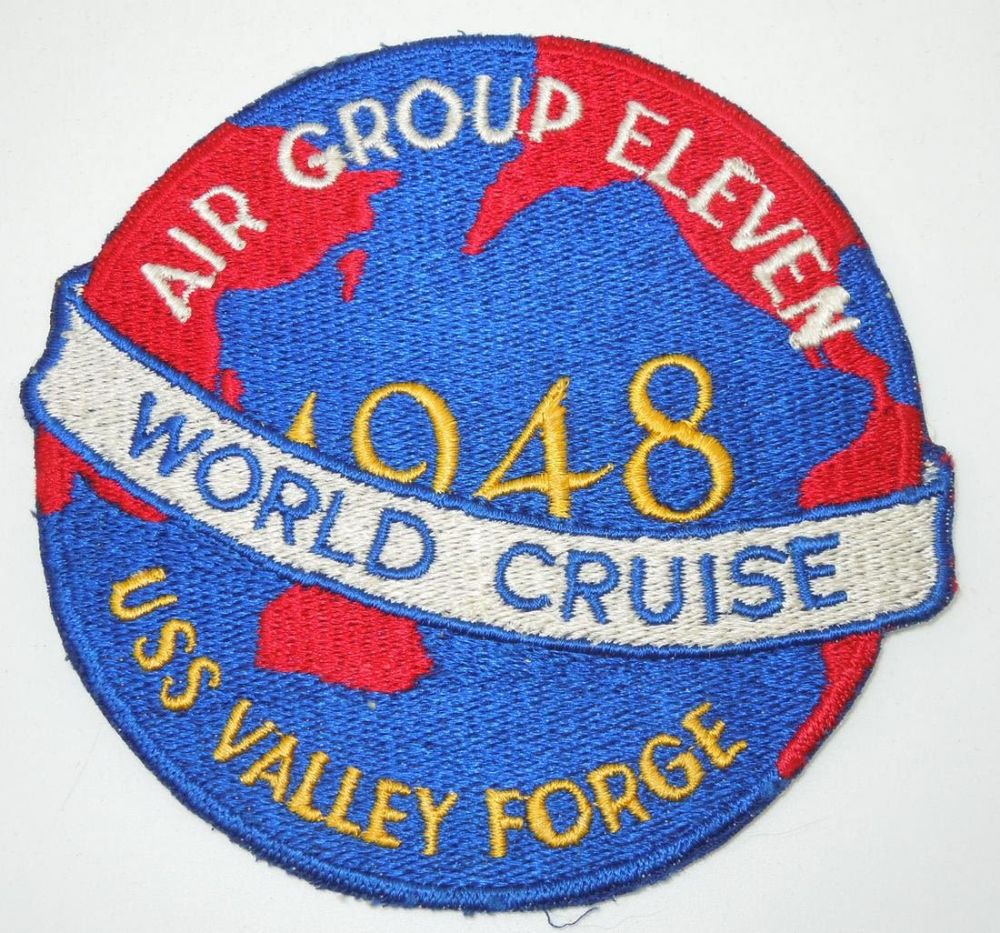 Lot 429: 1948 USN Navy Air Group 11 USS Valley Forge World Cruise Patch
