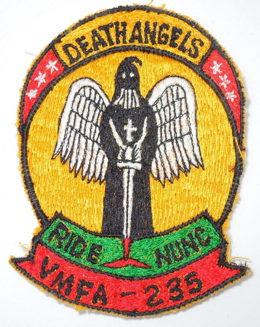 Lot 430: Vietnam USMC Marine Corps VMFA-235 Death Angels Theater Made Patch
