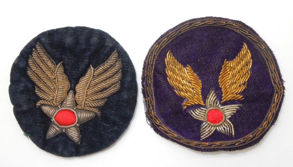 Lot 447: WWII USAAF Army Air Force CBI Made Bullion Patches