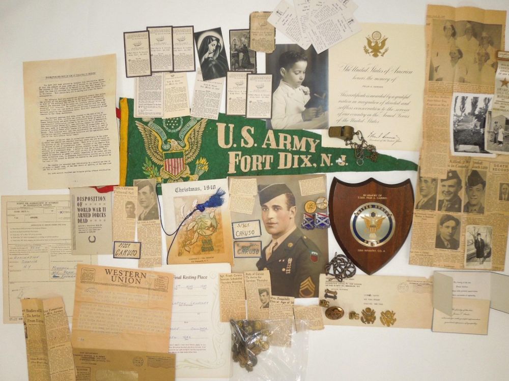 Lot 492: WWII 1944 Army Named KIA Group 76th & 35th Infantry Division