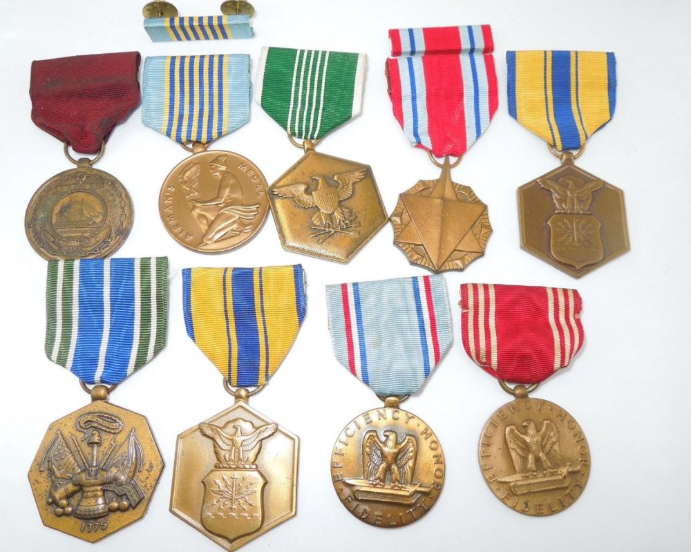 Lot 495: US Military Army Navy Air Force Medals Lot of 9