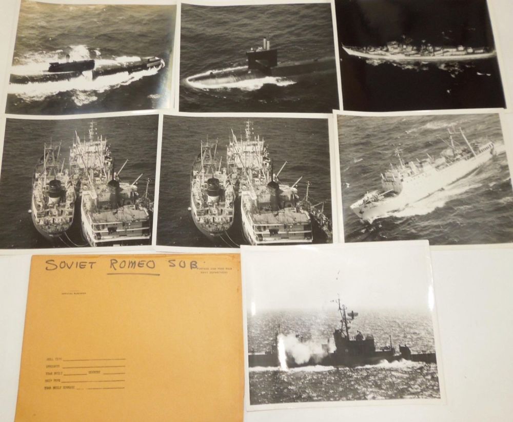 Lot 546: Cold War US Navy Photos Lot of Soviet Ships & Romeo Class Submarines