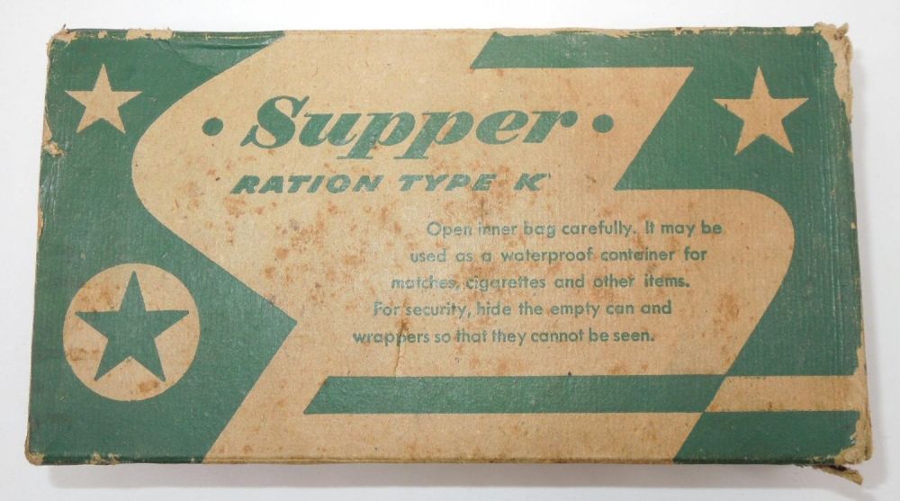 Lot 553: WWII US Military Complete Supper K Ration In Package