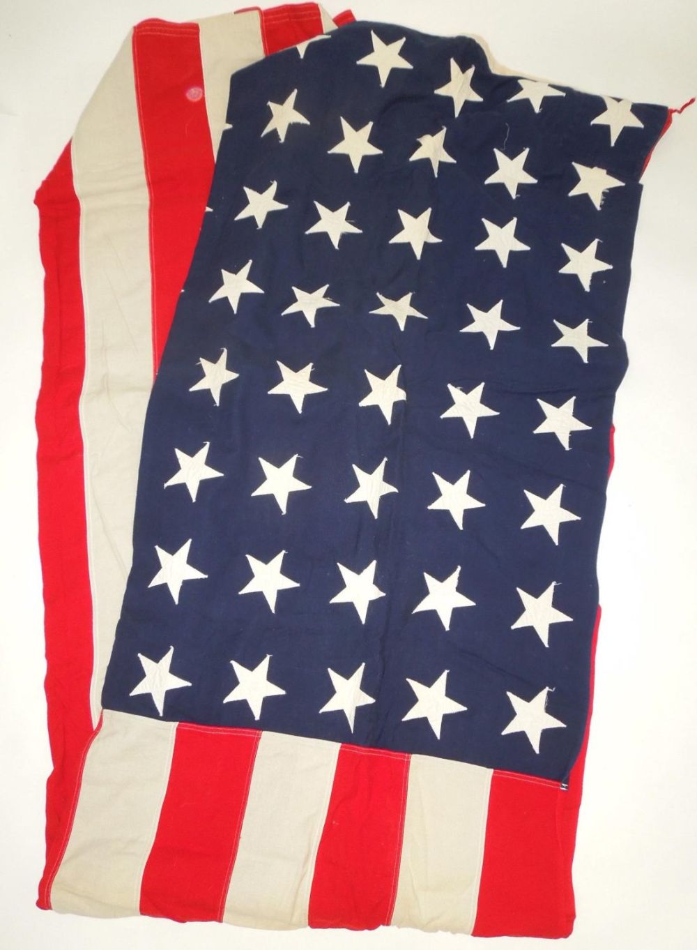 Lot 568: WWII 48 Star Philadelphia Quartermaster US Flag 6 x 9.5 Feet