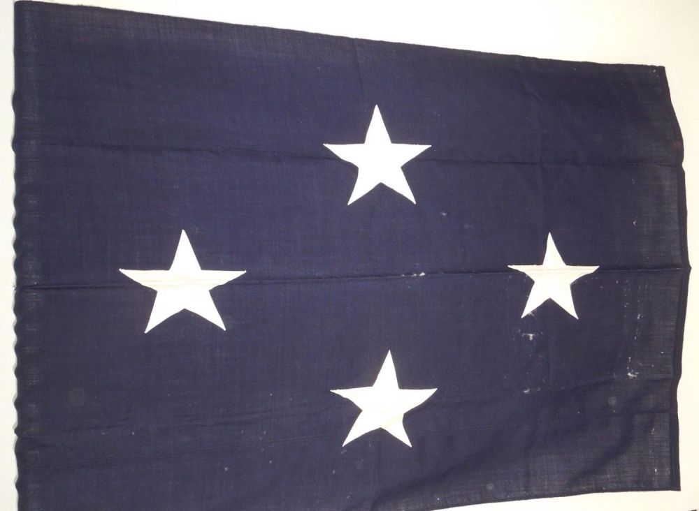 Lot 586: WWII USN Navy Four Star Admiral Officers Flag