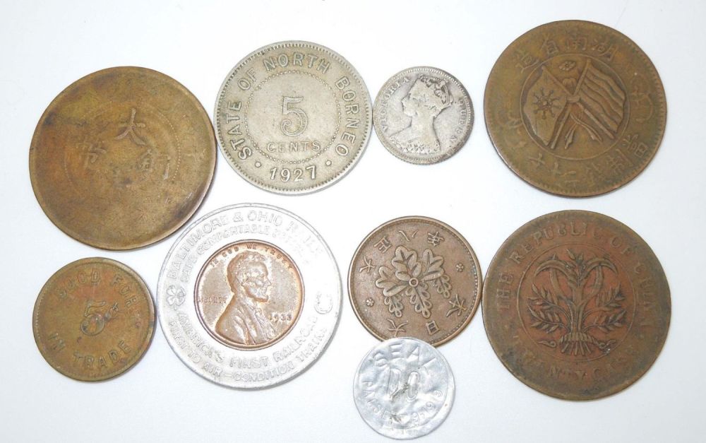 Lot 598: Lot of Worldwide Coins China North Borneo Hong Kong