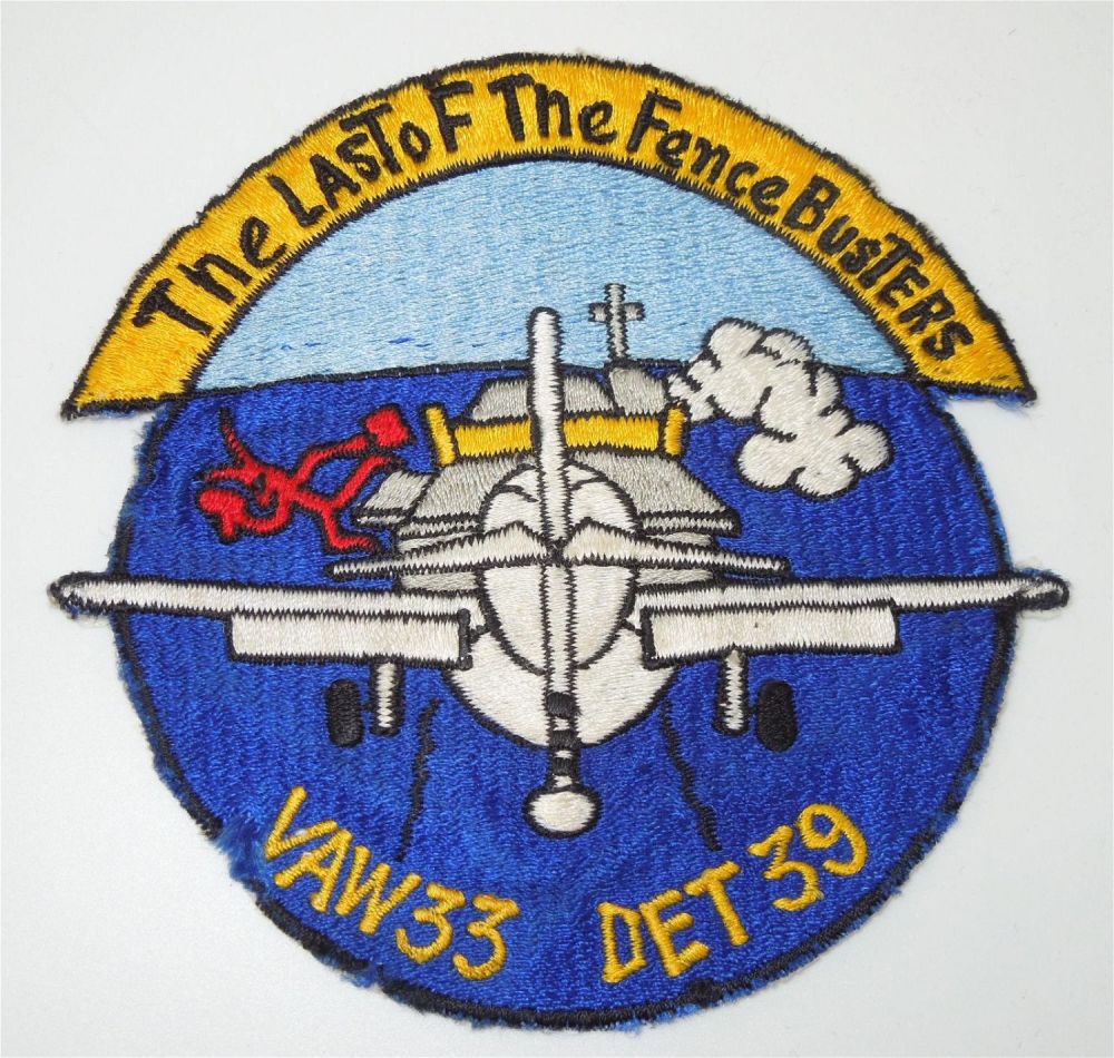 Lot 167: Vietnam War US Navy VAW-133 Last of the Fence Busters Patch
