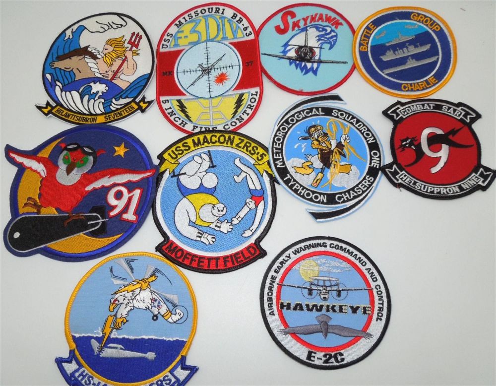 Lot 214: Modern US Navy Patch Lot Moffett Field E-2C Skyhawk Typhoon Chasers