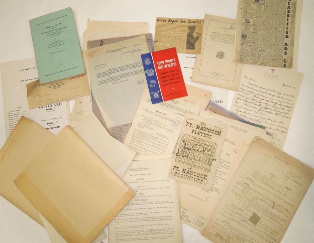 Lot 261: WWII Era Medical Corps Named Major Paperwork Booklet Archive