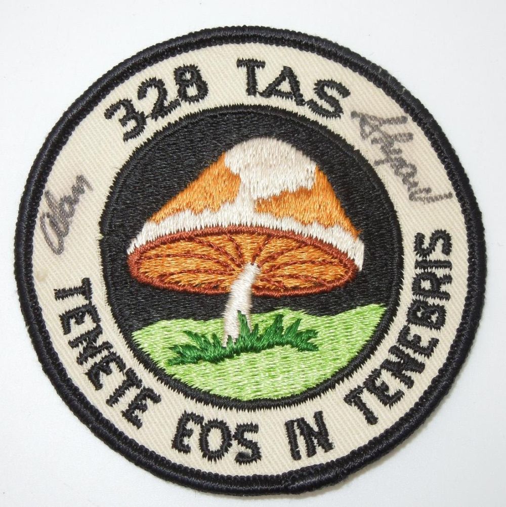 Lot 285: Original NASA Astronaut Alan Shepard Signed USAF Air Force 328th TAS Patch