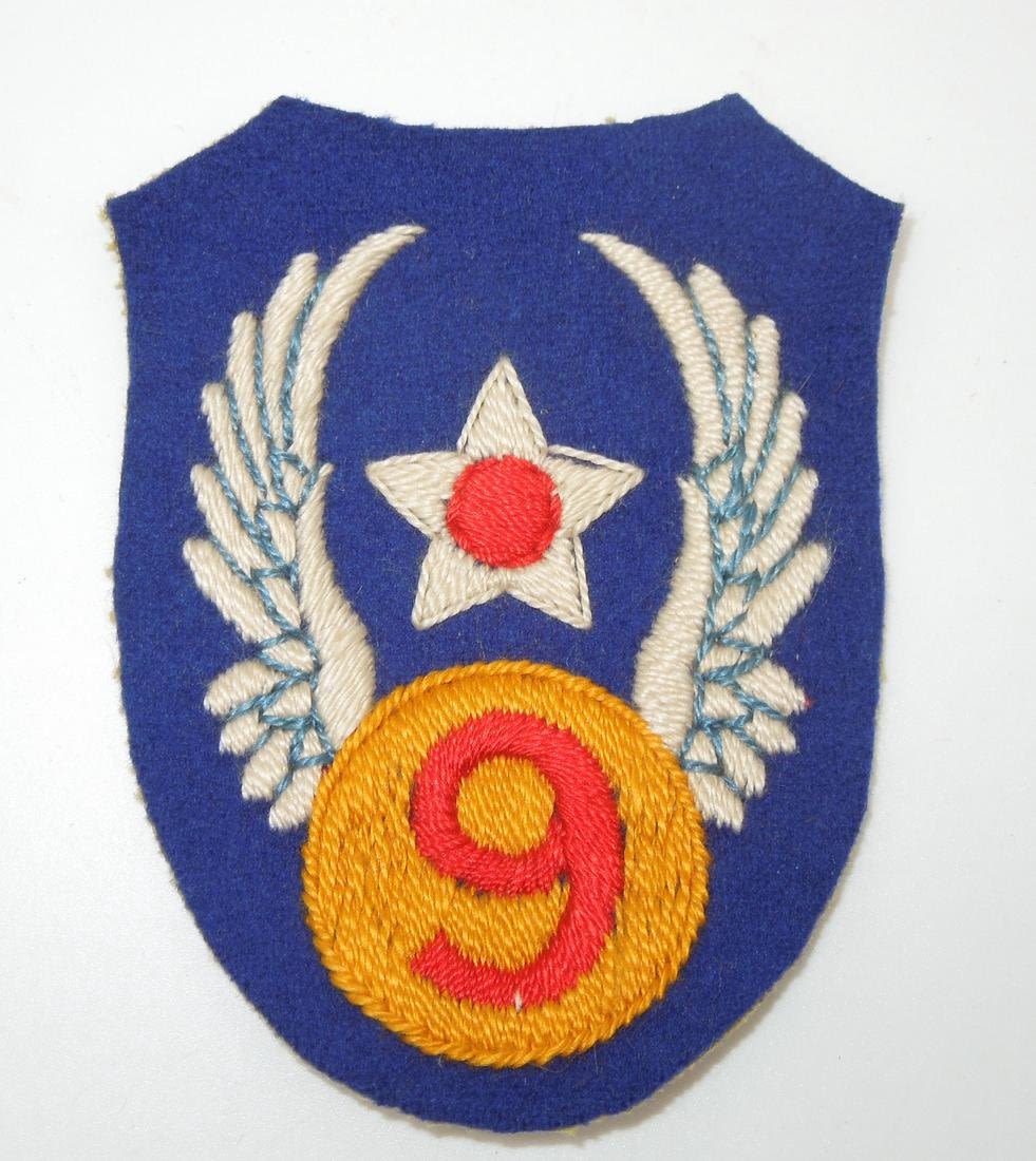 Lot 291: WWII British Theater Made 9th Army Air Force Patch