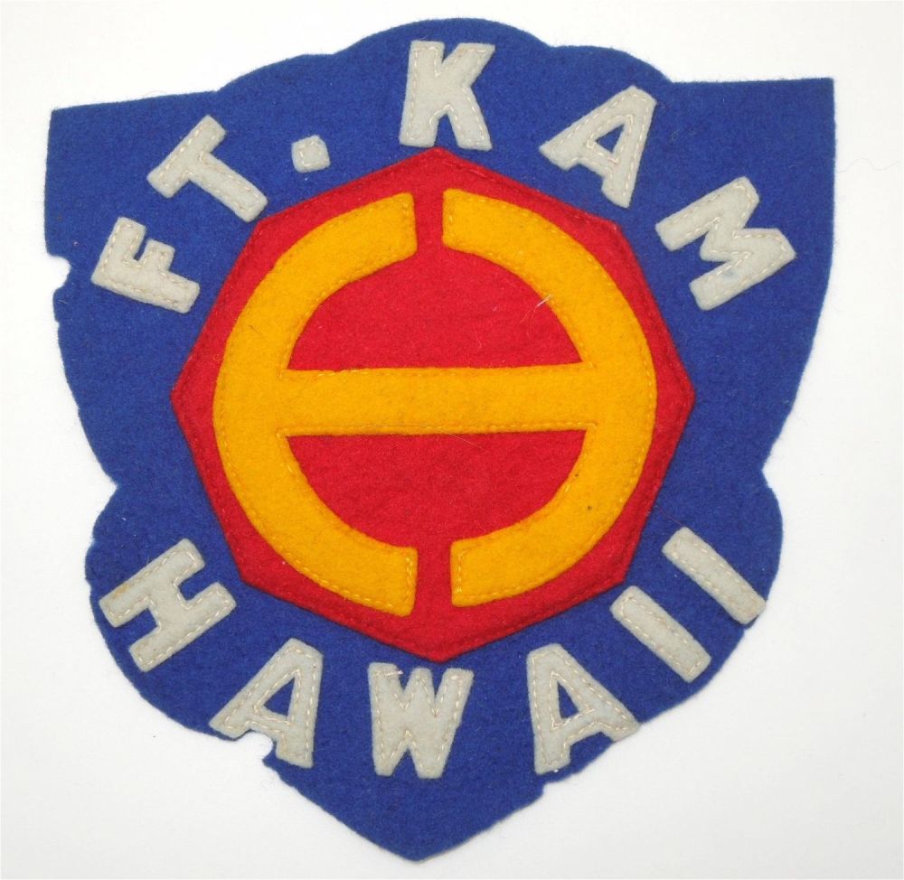 Lot 324A: Pre WWII Fort Kamehameha Hawaii US Army Wool Custom Patch