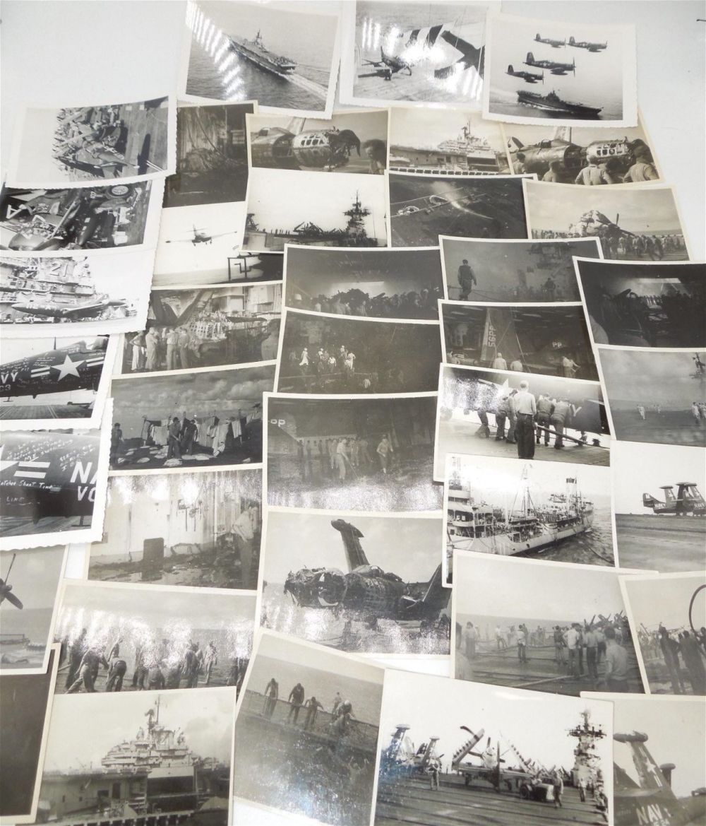 Lot 333: 1952 USN Navy USS Boxer Carrier Fire Photographs Lot
