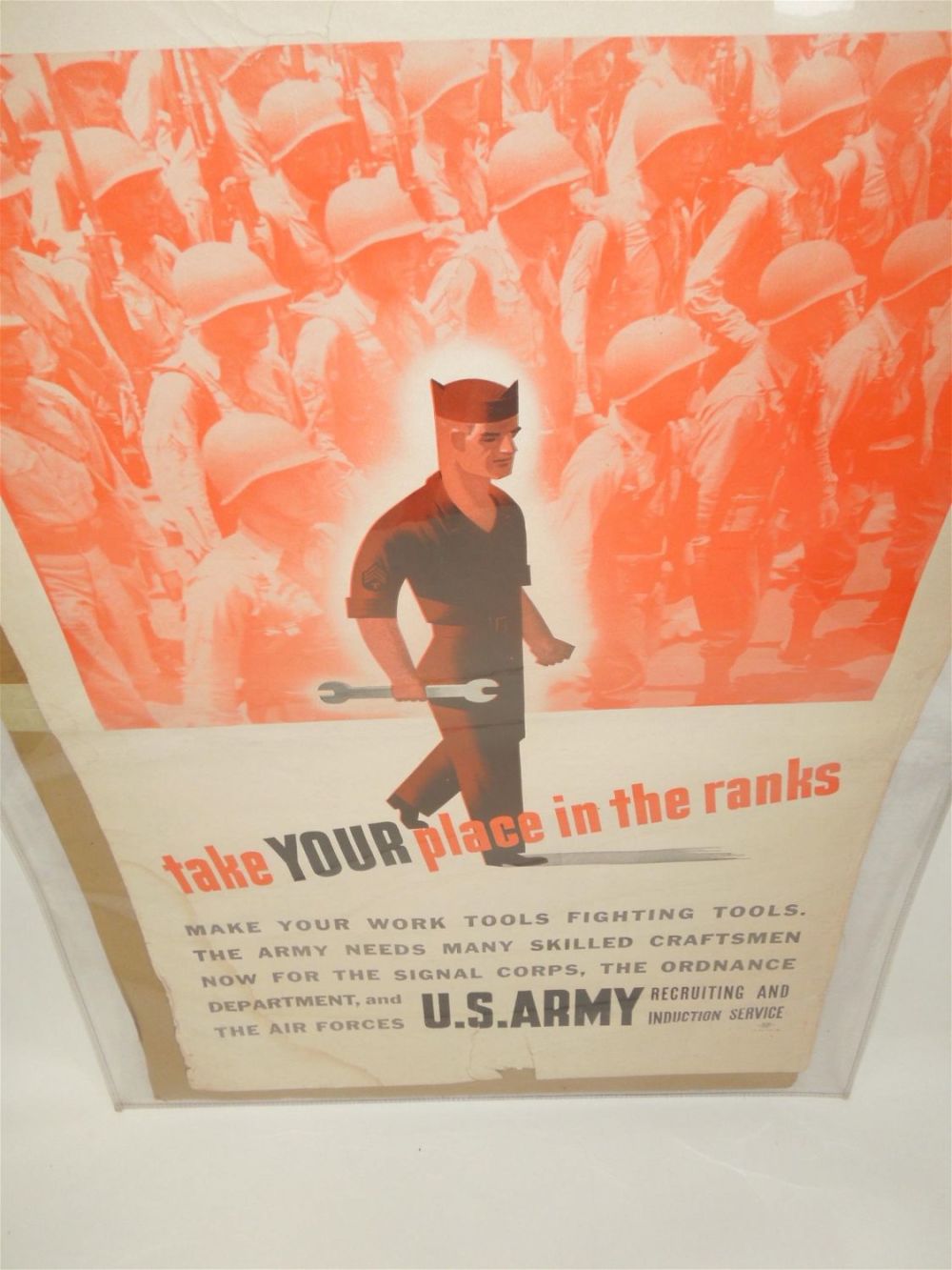 Lot 340: WWII 1942 Army Take Your Place In The Ranks Recruiting Poster