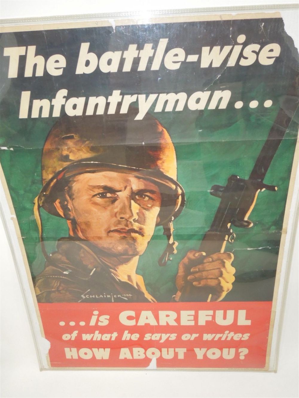 Lot 343: WWII 1944 Army Soldier Battle Infantryman Propaganda Poster