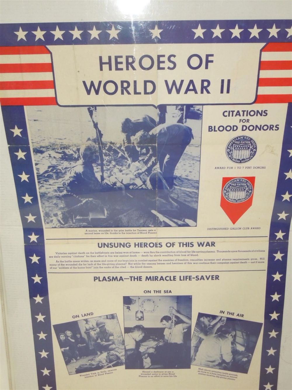 Lot 344: WWII 1944 American Red Cross ARC Heroes Citations Poster