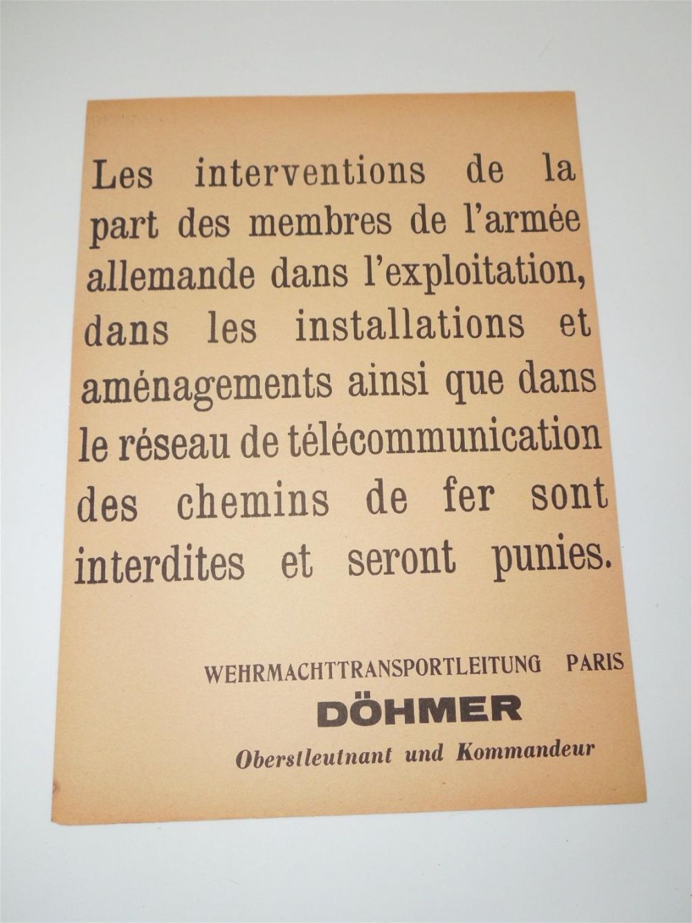 Lot 350: WWII German Warning Propaganda Regarding Territory & Law Lot of (2)