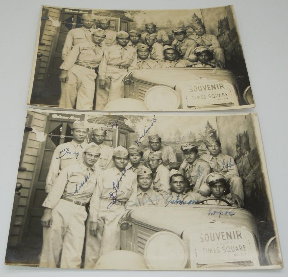 Lot 174: WWII - Korean War Army Photos & Signed Hawaiian / Japanese American Army Soldiers