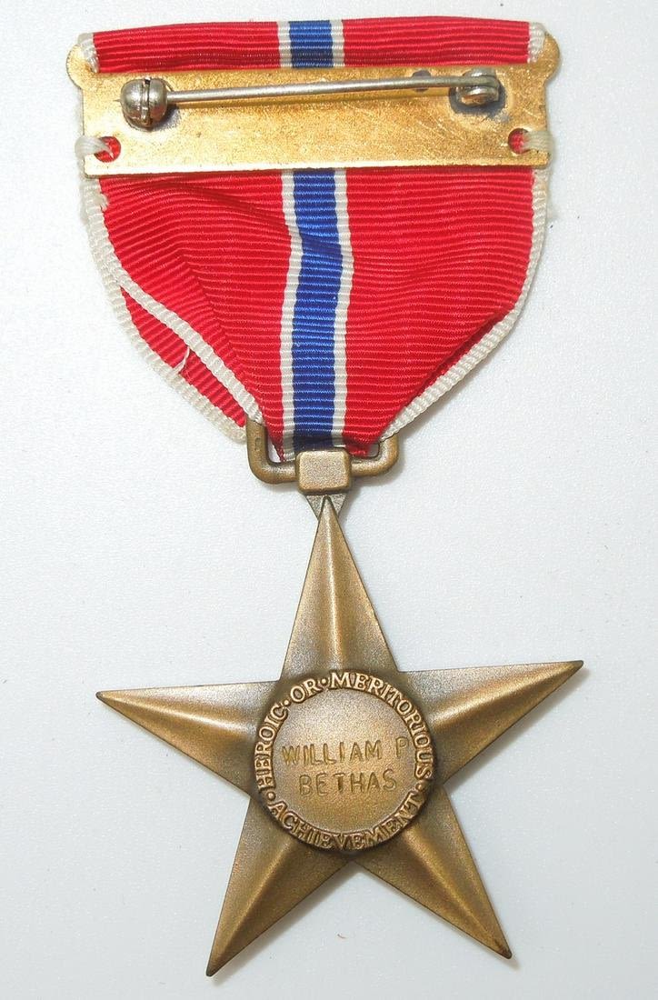 Lot 261: WWII Named & Engraved US Army Bronze Star Medal
