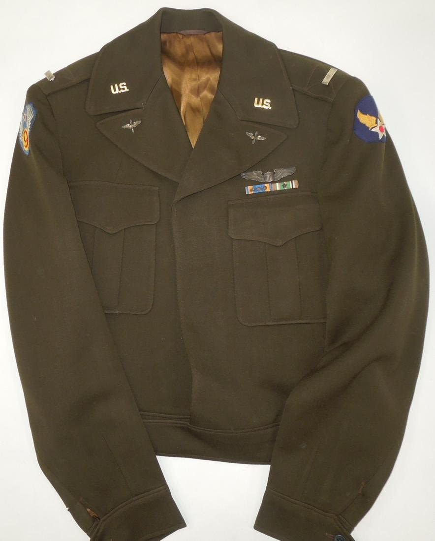 Lot 292: WWII 9th Army Air Force Pilots Named Ike Uniform Jacket