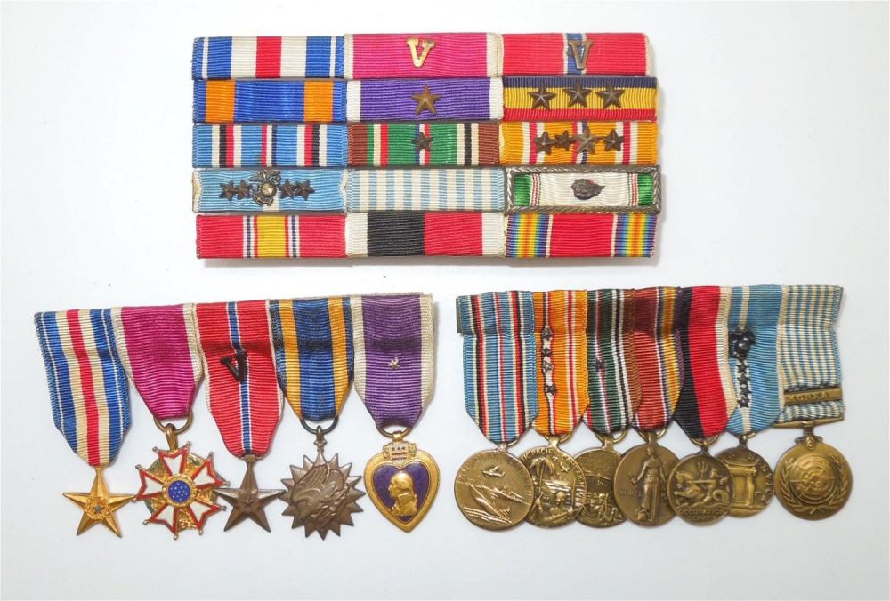 Lot 301: WWII - Korean War US Navy Decorated & Named Chaplain Medal & Ribbon Group