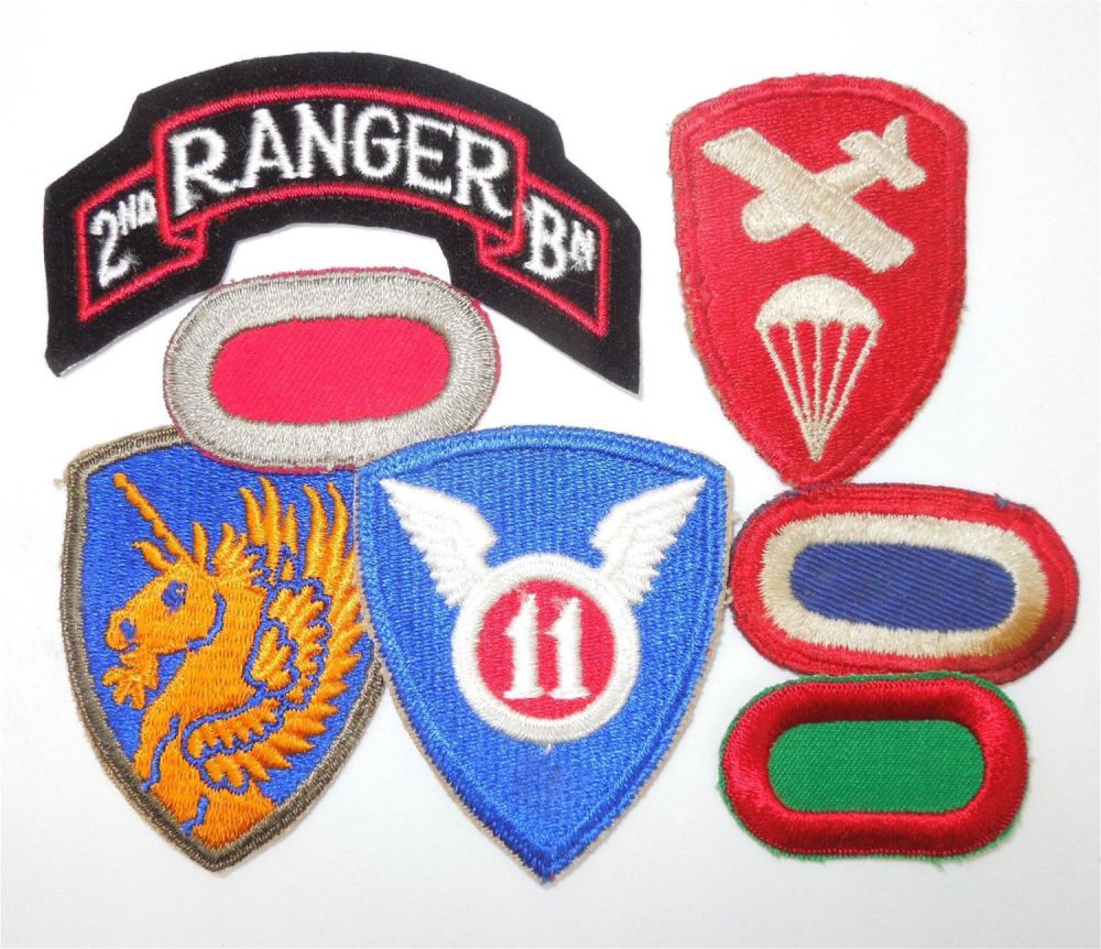 Lot 315: Lot (7) WWII - Korean War Airborne & Ranger Patches