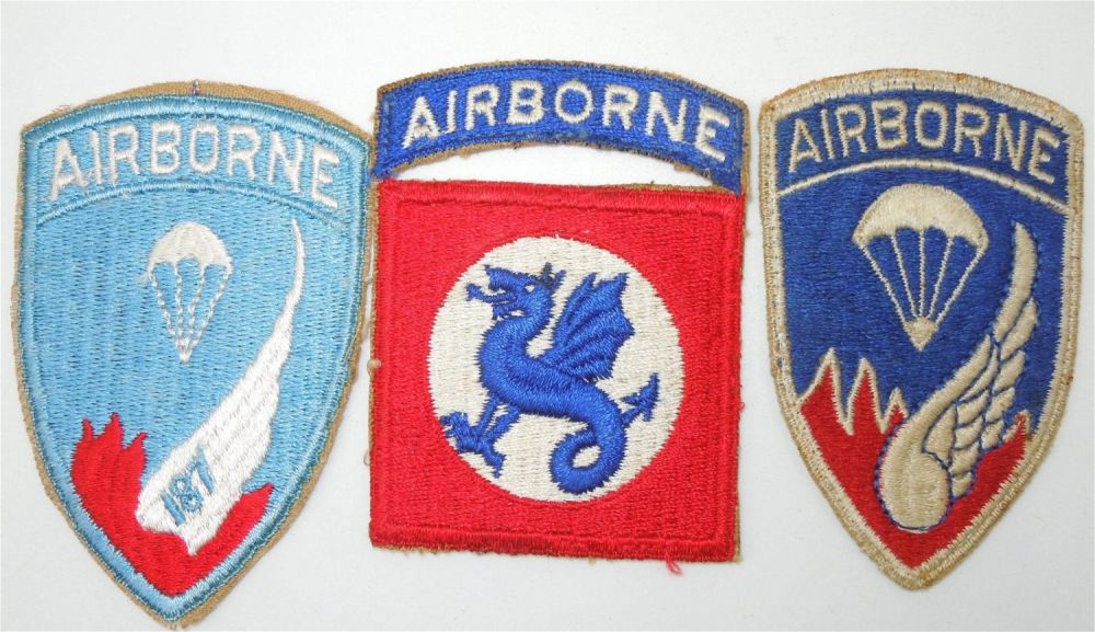 Lot 316: Lot (3) Korean War 187th & 503rd Airborne Patches