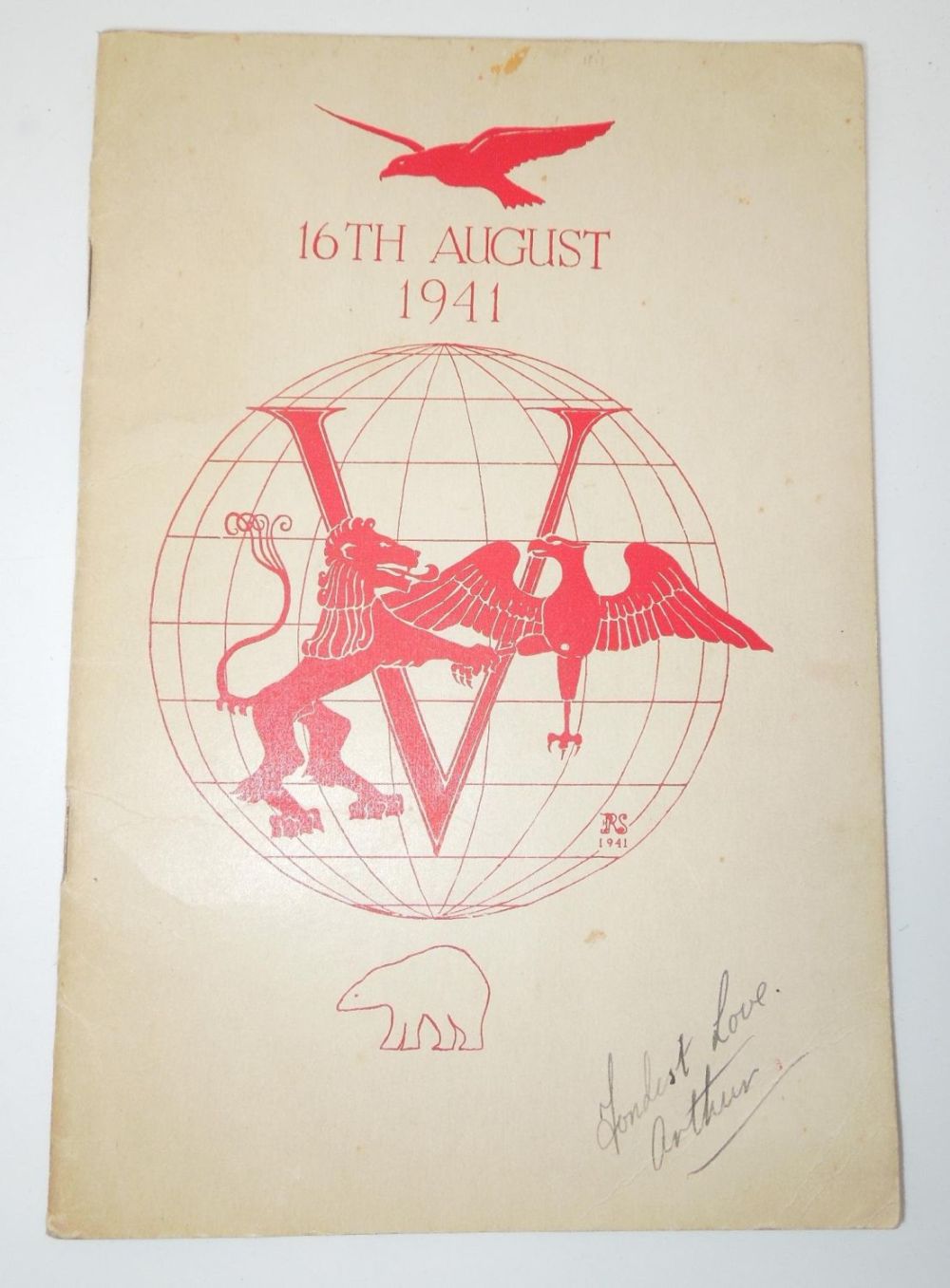 Lot 319: WWII 16 August 1941 Booklet of Winston Churchill Visiting Iceland