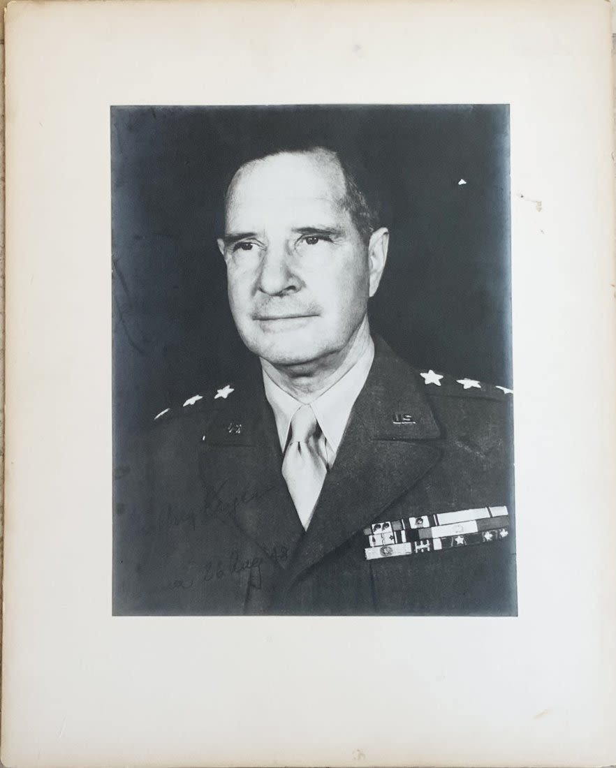 Lot 324: Army Lt. General Keyes 1948 Signed Photo