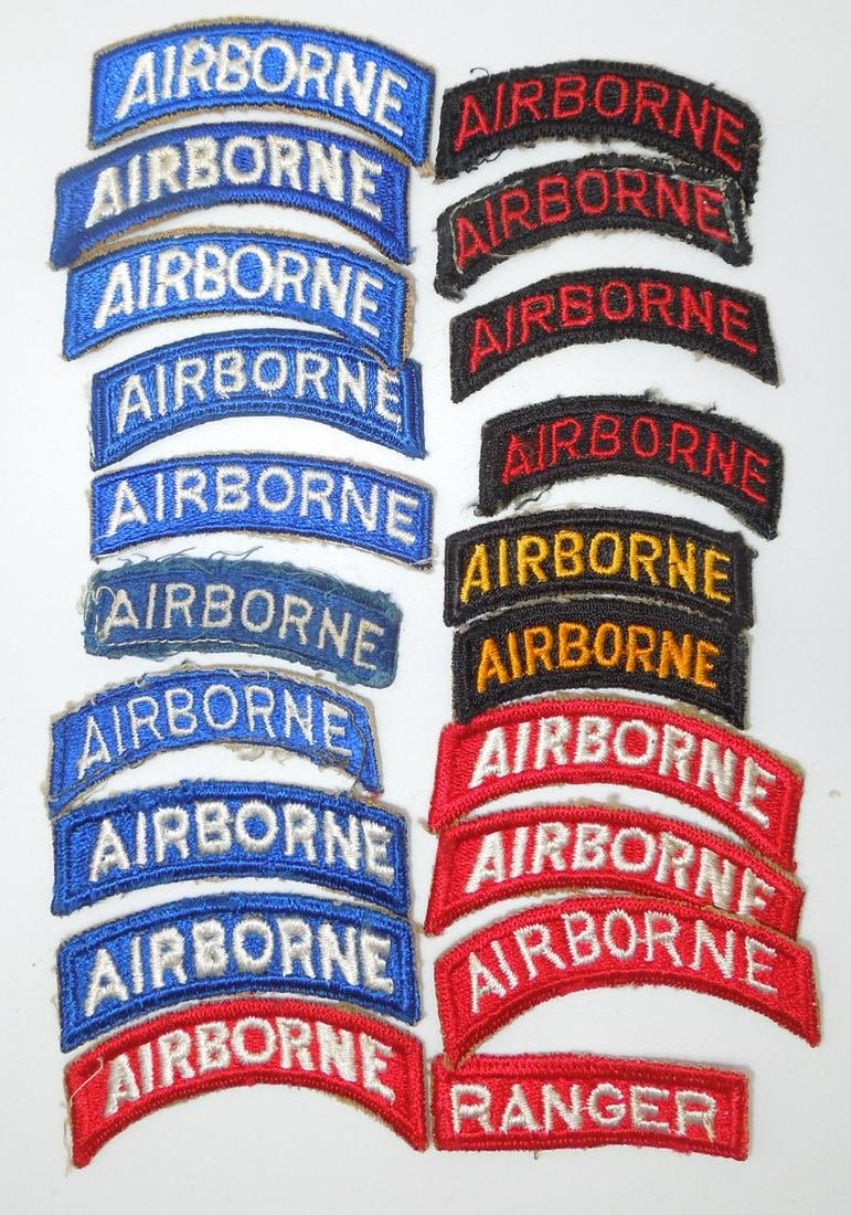 Lot 340: WWII US Army Airborne Patch Tab Variations Collection
