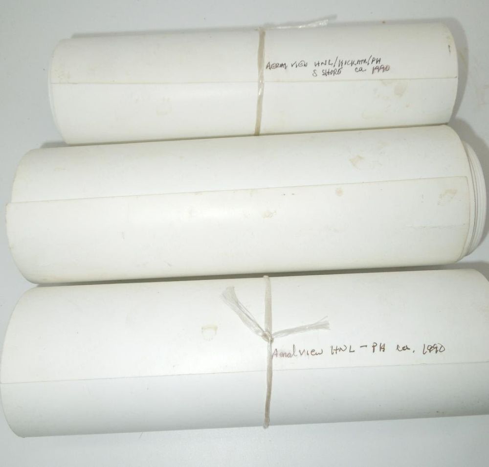 Lot 369: 1990 Pearl Harbor, Hickham Field Hawaii Developed Rolled Aerial Photos