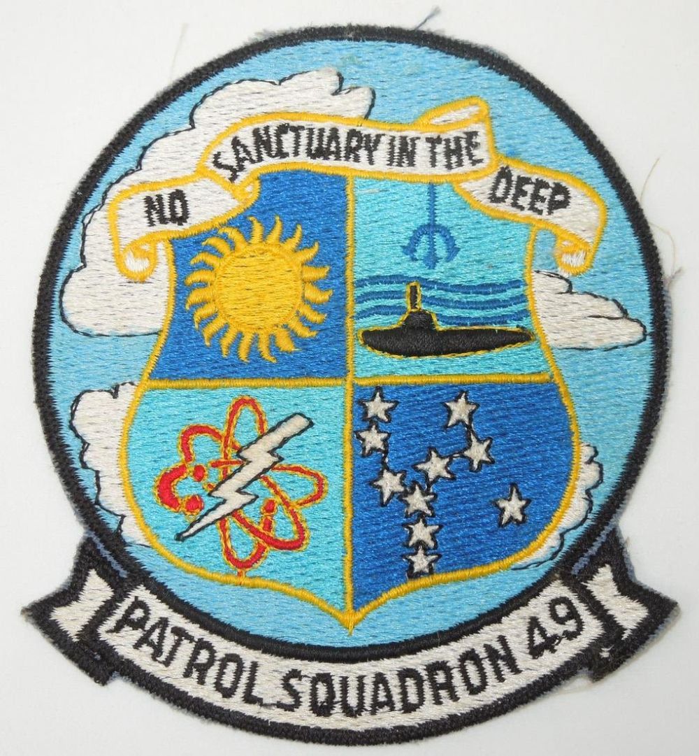 Lot 382: USN Navy Patrol Squadron 49 No Sanctuary In The Deep Woodpeckers Patch