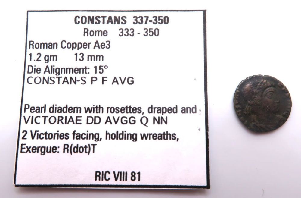 Lot 449: CONSTANS Rome VICTORIAE DD AVGG Q NN SCARCE Ancient Roman Coin