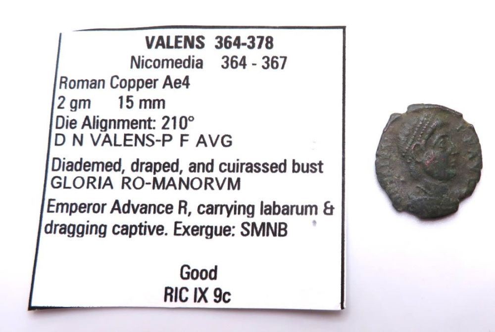 Lot 452: VALENS Nicomedia GLORIA ROMANORVM SCARCE Ancient Roman Coin